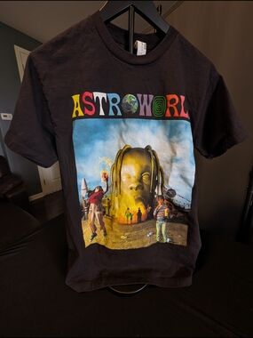 Astroworld Black Graphic Short Sleeve T-Shirt Travis Scott Medium
